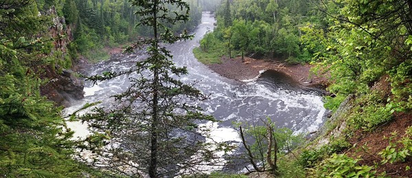 High Falls and the Baptism River gorge