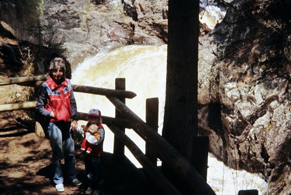 The Cascade River cascades from the trail